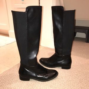 Bass genuine leather tall black boots